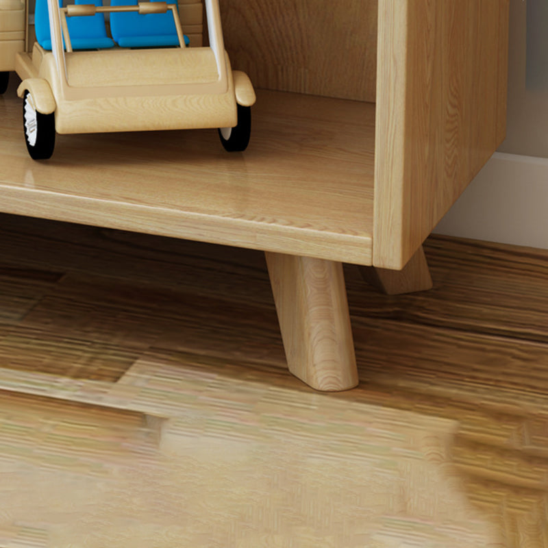 Modern Bookcase Wooden Close Back Bookshelf with Sliding Door