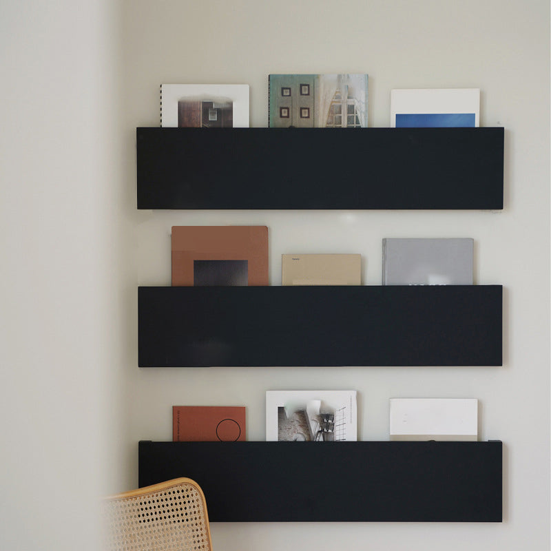 Urban Wall Unit Metal Bookshelf Black Shelf Bookcase for Living Room