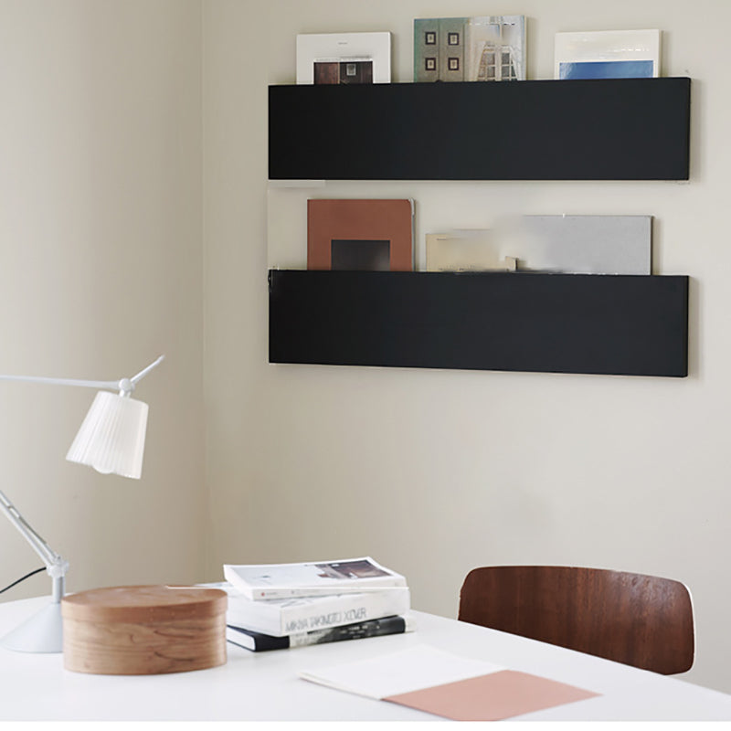 Urban Wall Unit Metal Bookshelf Black Shelf Bookcase for Living Room