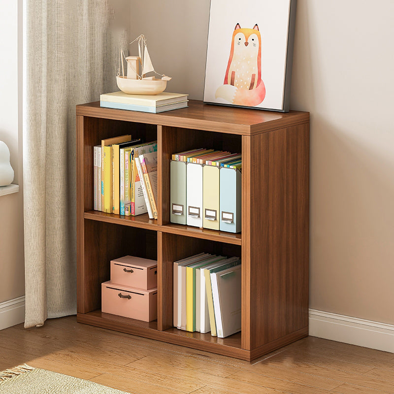 Modern Engineered Wood Bookcase Standard Closed Back Bookshelf with Shelves