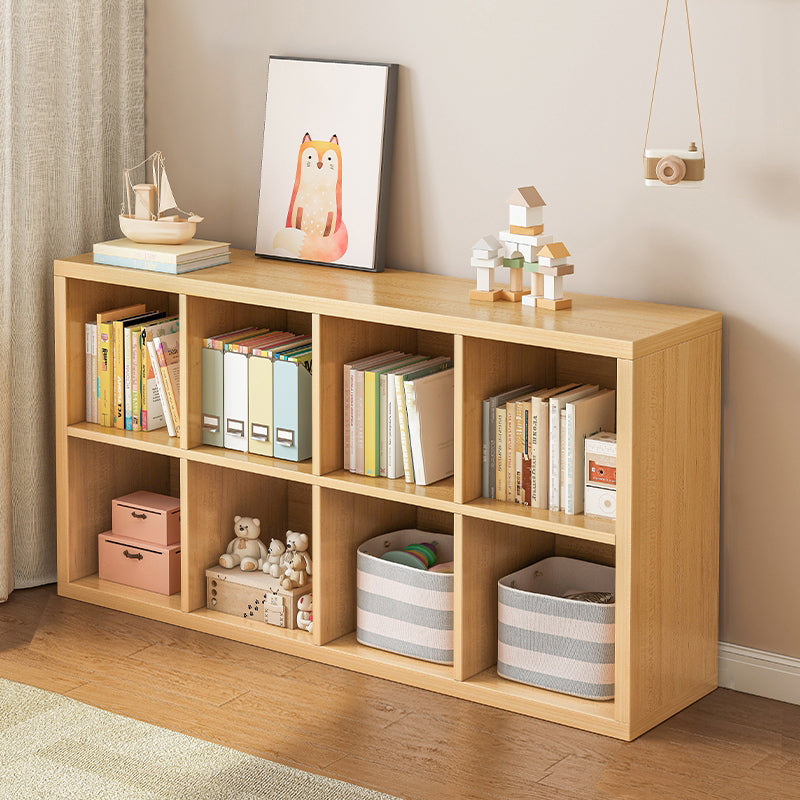 Modern Engineered Wood Bookcase Standard Closed Back Bookshelf with Shelves