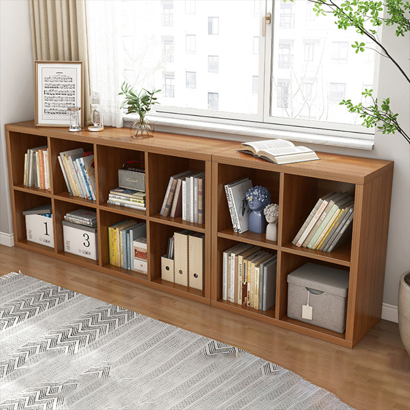 Modern Engineered Wood Bookcase Standard Closed Back Bookshelf with Shelves