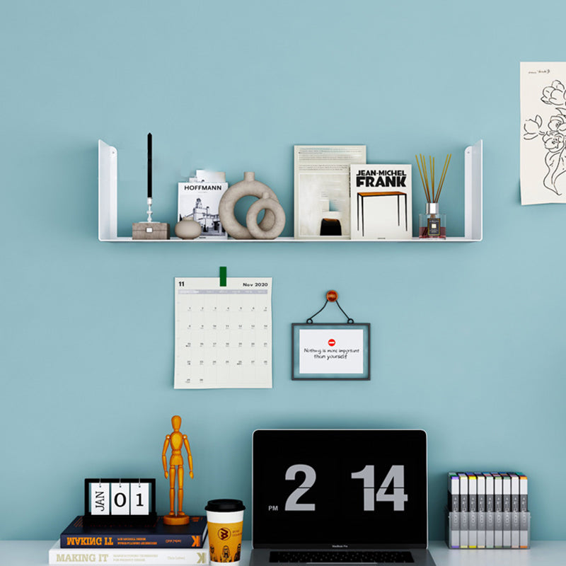 Urban Wall Unit Metal Bookshelf Closed Back Shelf for Living Room
