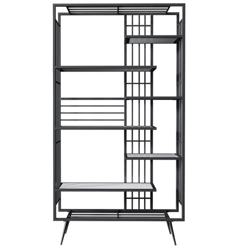 Contemporary Shelf Bookcase Open Storage Metal Bookcase with Shelves