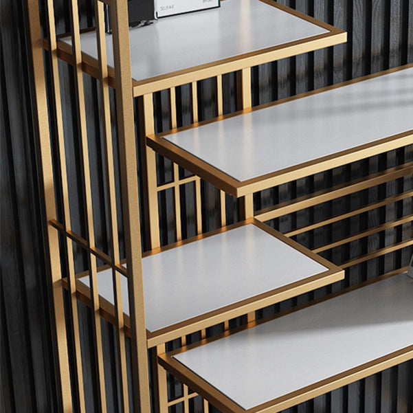 Contemporary Shelf Bookcase Open Storage Metal Bookcase with Shelves
