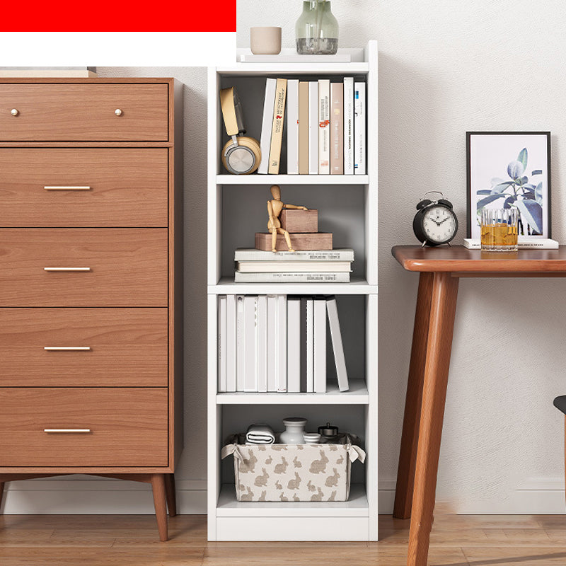 Contemporary Closed Back Shelf Bookcase Engineered Wood Bookshelf for Living Room