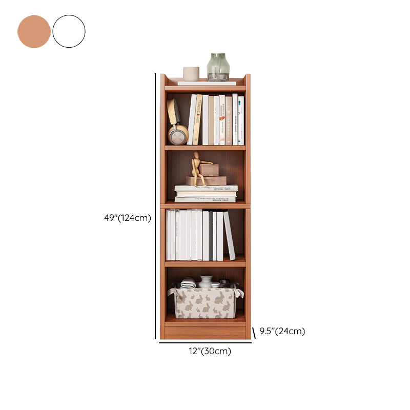 Contemporary Closed Back Shelf Bookcase Engineered Wood Bookshelf for Living Room
