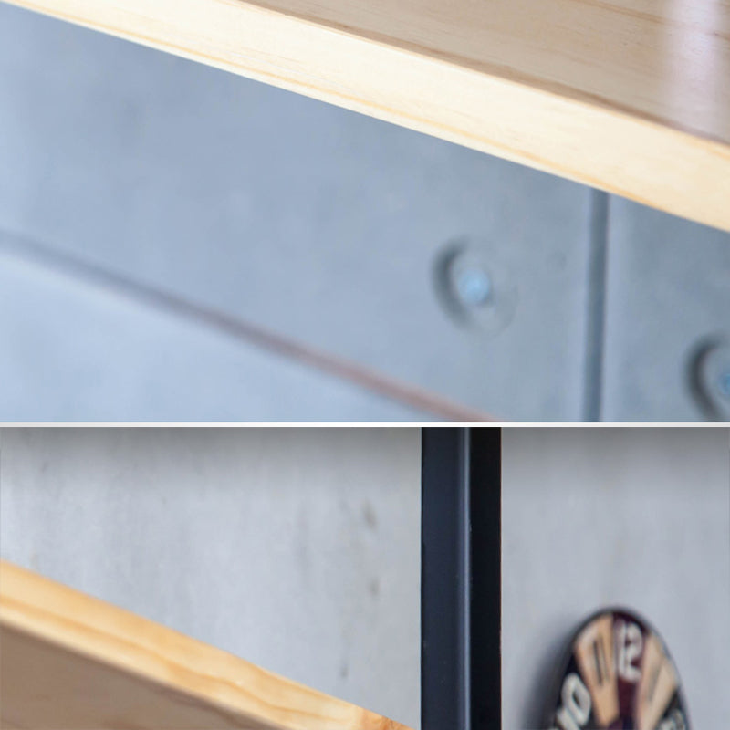 Wall Mounted Bookcase Modern Wooden Close Back Bookshelf with Shelves