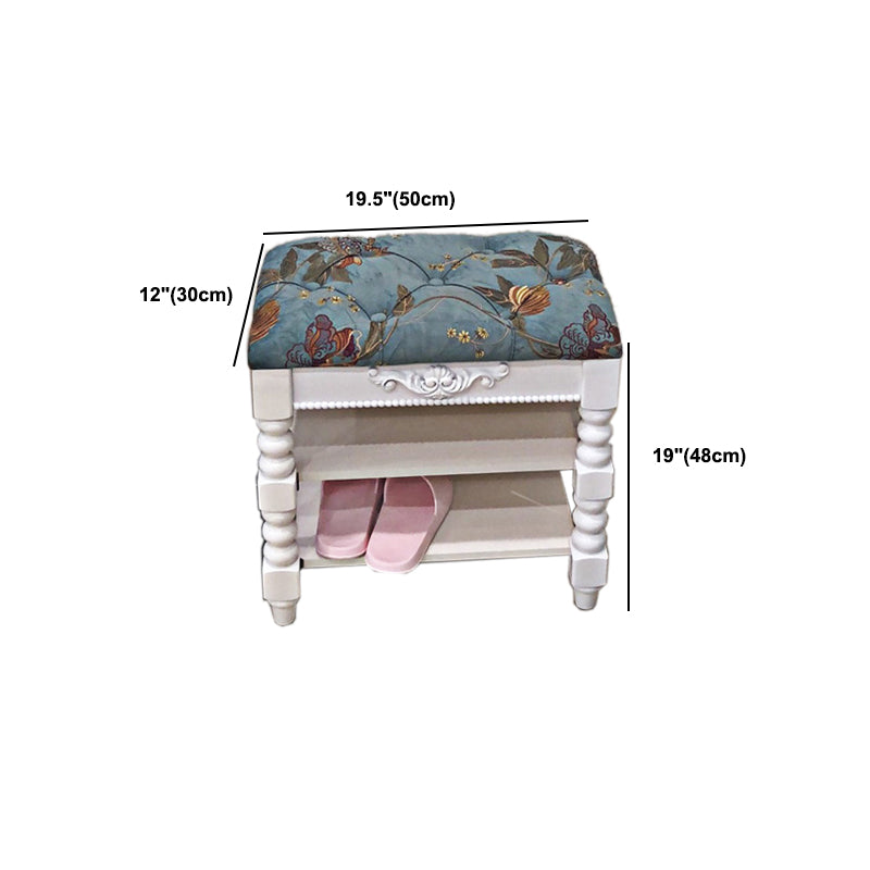 Upholstered Shelves Seating Bench Cushioned Entryway and Bedroom Bench with Legs