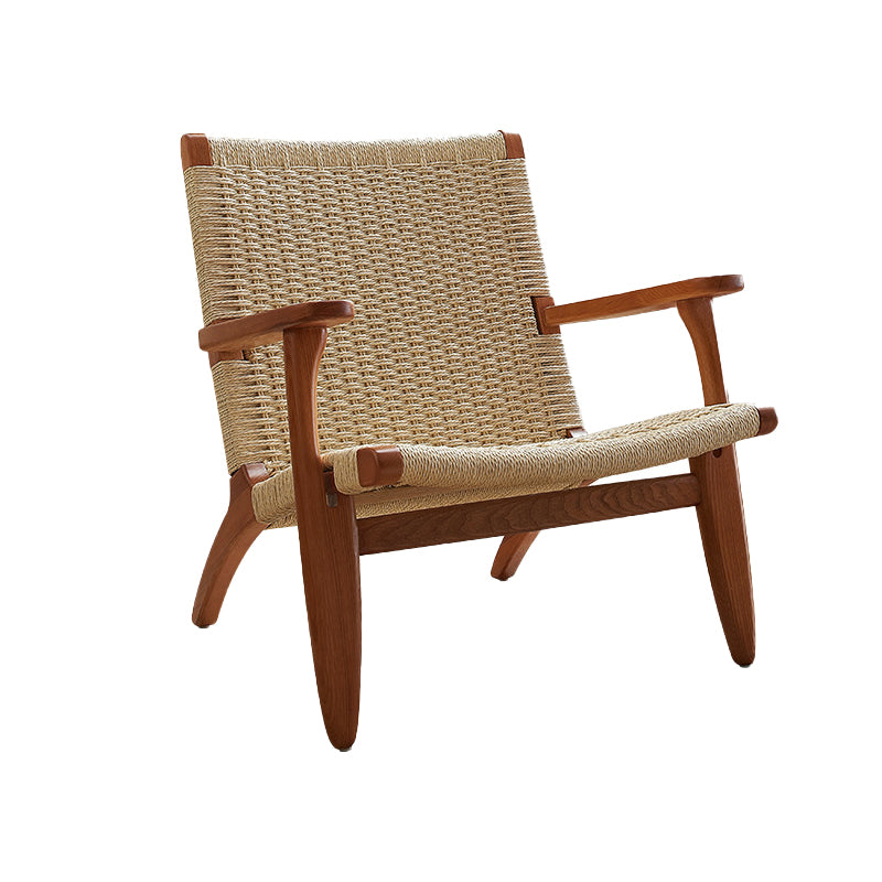 Solid Wood Frame Lounge Chair Living Room Accent Chair with Legs
