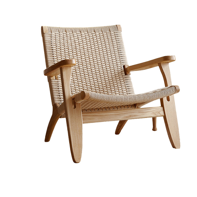Solid Wood Frame Lounge Chair Living Room Accent Chair with Legs
