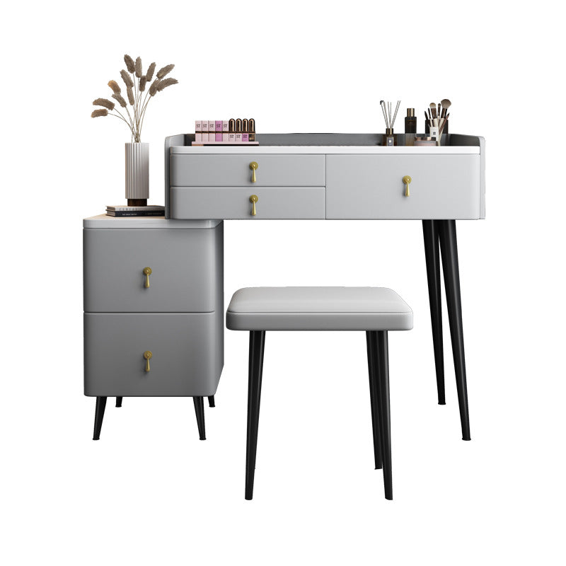 Bedroom Make-up Vanity 31.1" High Modern Dressing Table in Gray