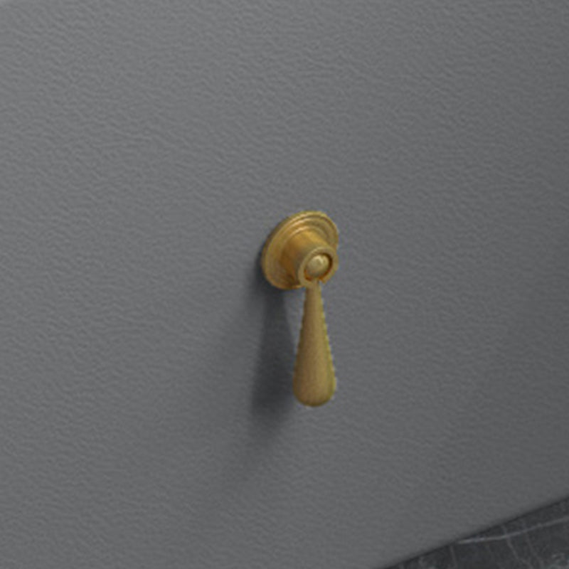 Bedroom Make-up Vanity 31.1" High Modern Dressing Table in Gray