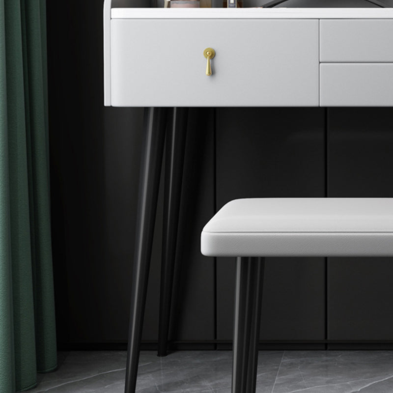Bedroom Make-up Vanity 31.1" High Modern Dressing Table in Gray