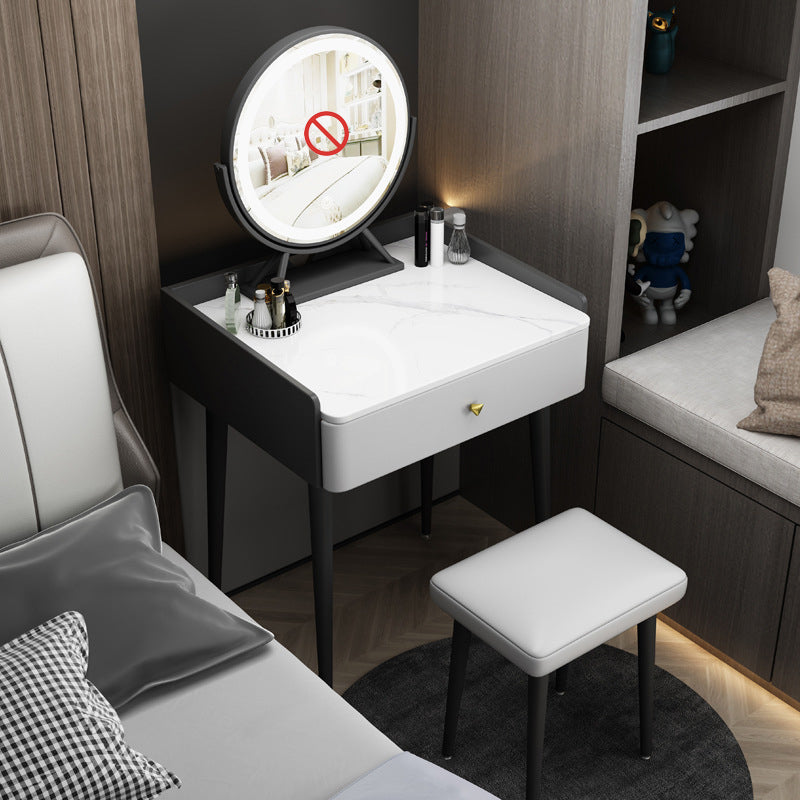 17.32" Wide Vanity Set Contemporary Dressing Table with Drawer