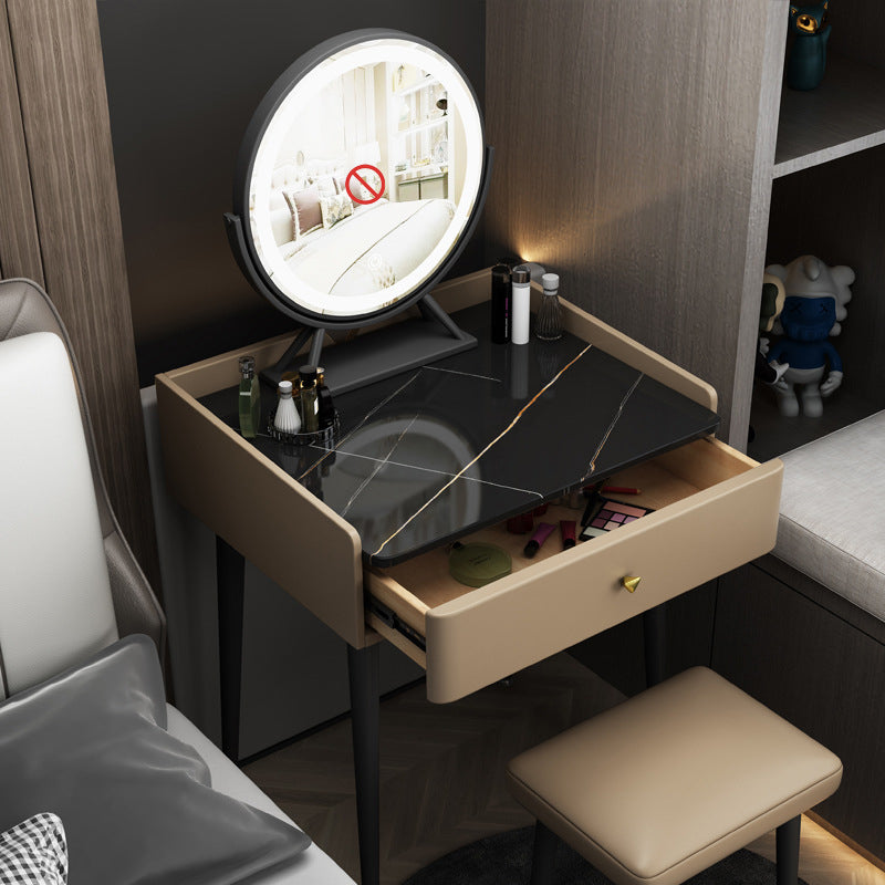 17.32" Wide Vanity Set Contemporary Dressing Table with Drawer
