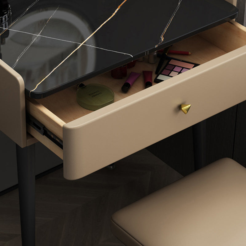 17.32" Wide Vanity Set Contemporary Dressing Table with Drawer