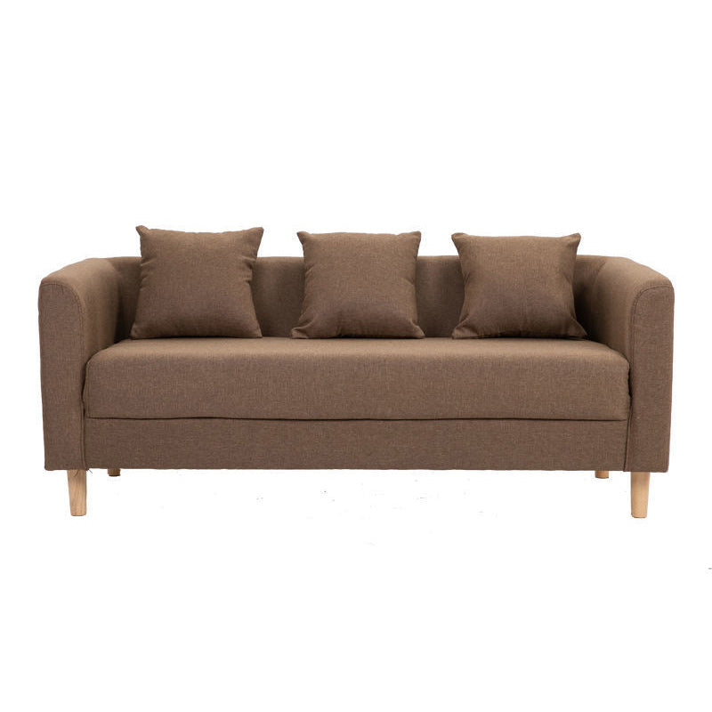 Contemporary 23.62" H Cotton Blend Tuxedo Arm Sofa for Living Room