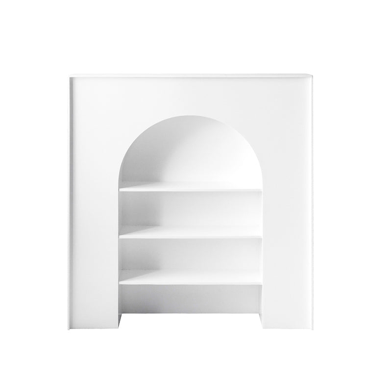 Contemporary 3 Shelves Accent Chest White 7.87-Inch D Cabinet