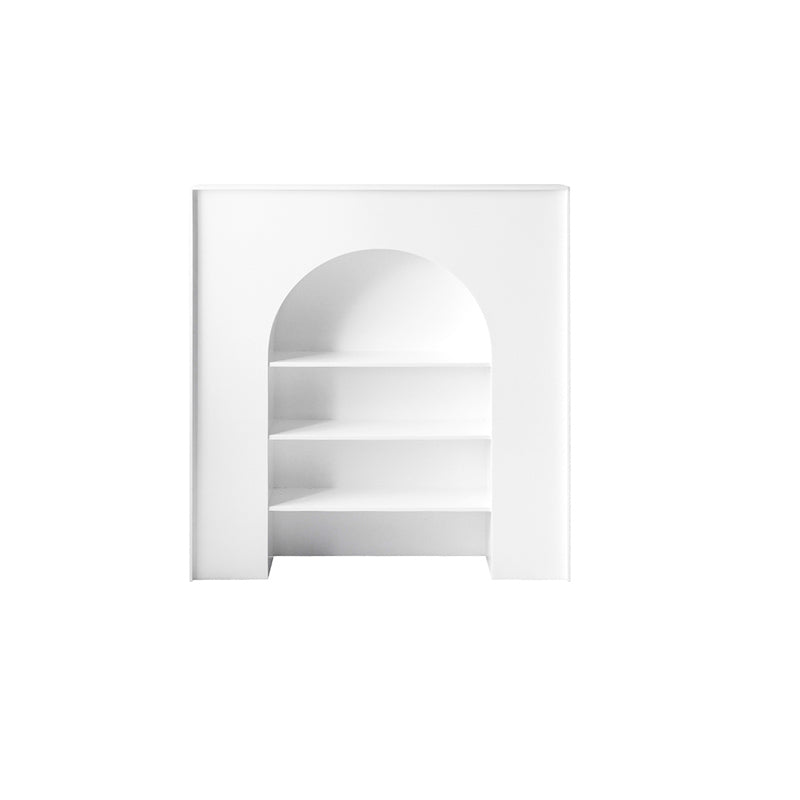 Contemporary 3 Shelves Accent Chest White 7.87-Inch D Cabinet