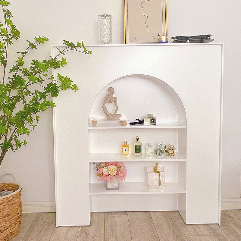 Contemporary 3 Shelves Accent Chest White 7.87-Inch D Cabinet