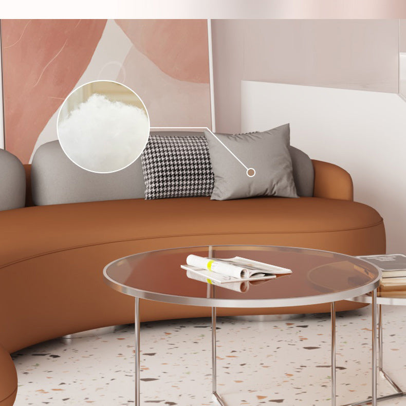 Faux Leather Cushions Back Sofa with Armless for Living Room
