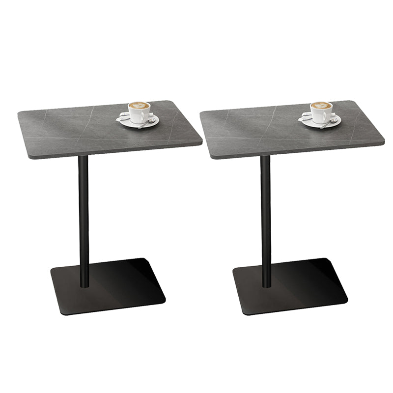 Modernistic Slate Top Side Table Rectangular Metal C Side Table
