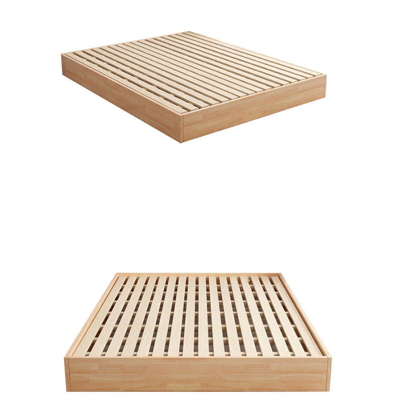 Mid-Century Solid Wood Modern Platform Bed Solid Color Platform Bed Frame