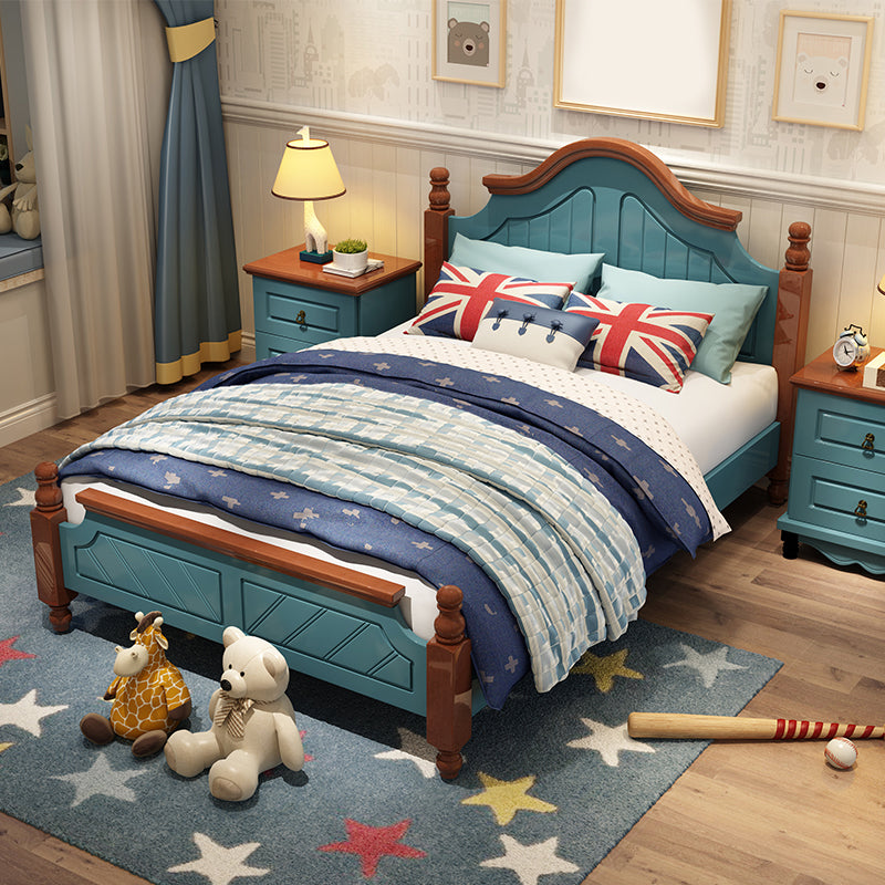 French Country Headboard Standard Bed Solid Wood Bed with Footboard