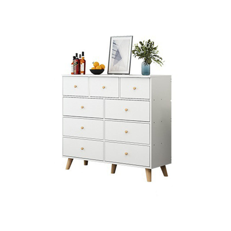 35.4" Tall Wood Storage Cabinet Modern Drawers Included Accent Chest