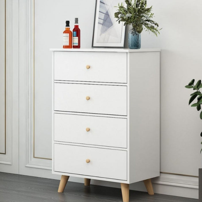 35.4" Tall Wood Storage Cabinet Modern Drawers Included Accent Chest