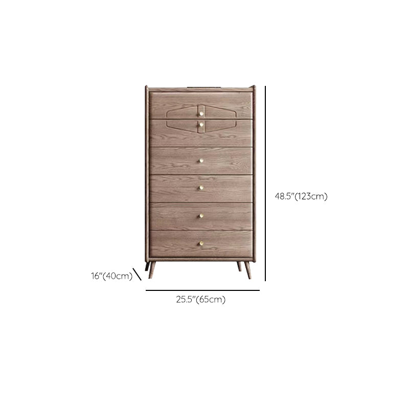 Mid Century Modern Brown Accent Chest 25.4" W Wood Chest with Drawers