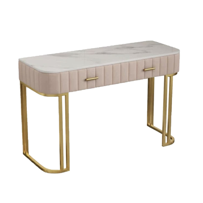 Make-up Vanity With Drawer Marble Glam Bedroom Double Drawers