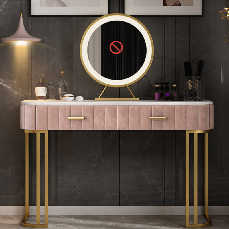 Make-up Vanity With Drawer Marble Glam Bedroom Double Drawers