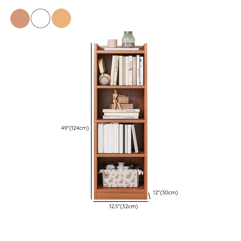 Contemporary Closed Back Shelf Bookcase Engineered Wood Bookshelf for Living Room
