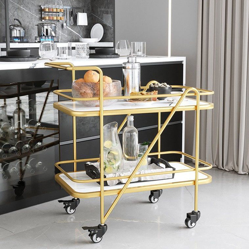 29.92" High Contemporary Prep Table Rolling Metal Prep Table for Kitchen