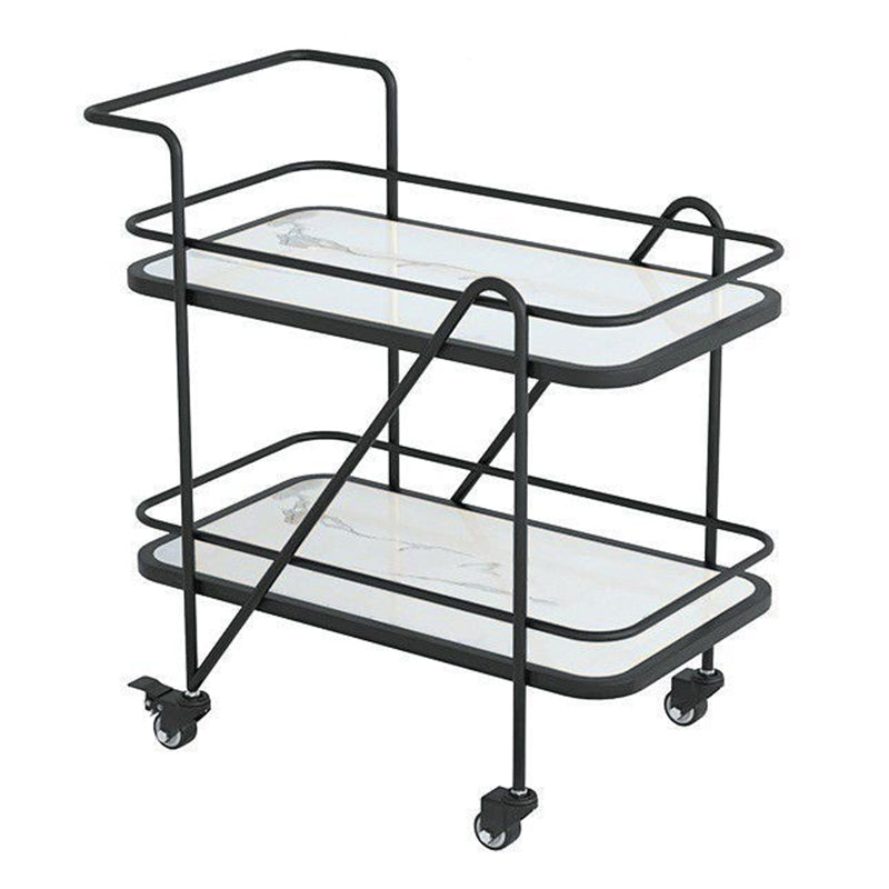 29.92" High Contemporary Prep Table Rolling Metal Prep Table for Kitchen