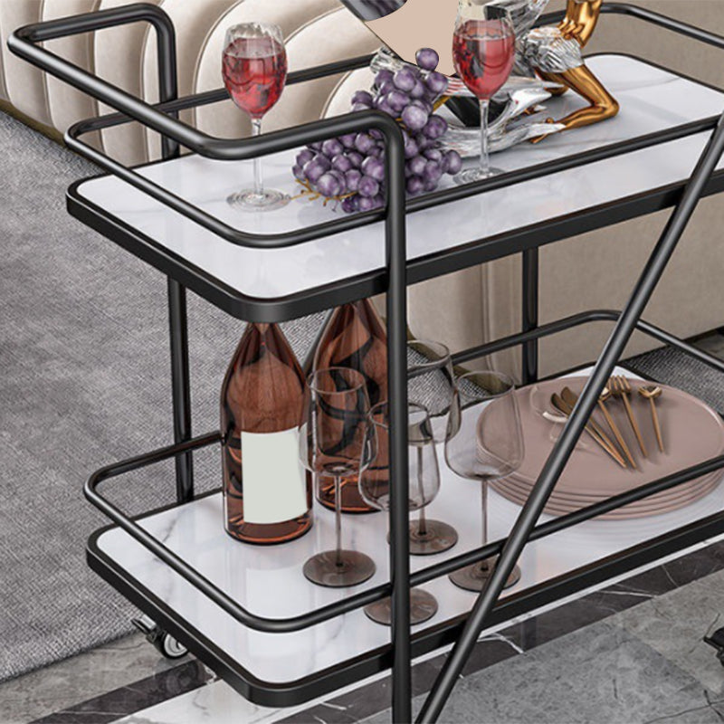29.92" High Contemporary Prep Table Rolling Metal Prep Table for Kitchen
