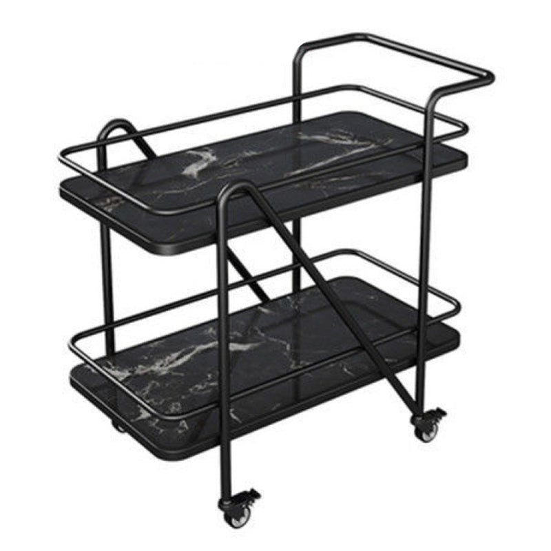 29.92" High Contemporary Rectangle Prep Table Rolling Metal Prep Table for Kitchen