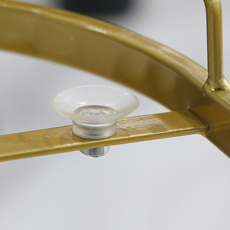 Modern Style Oval Prep Table Rolling Metal Prep Table for Kitchen