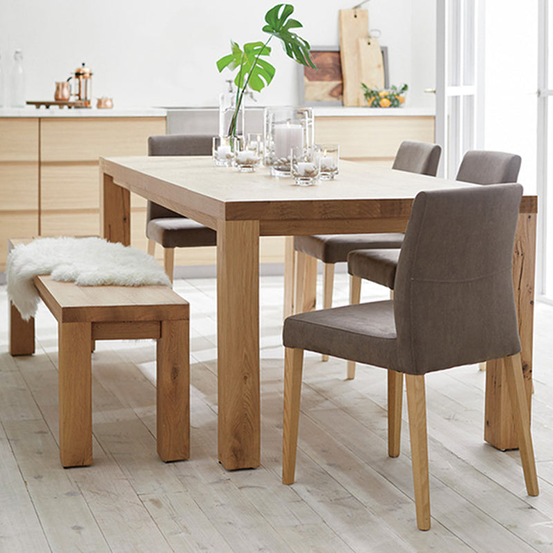 Rectangle 4 Legs Dining Table Medieval Modern Style Wood Table for Kitchen