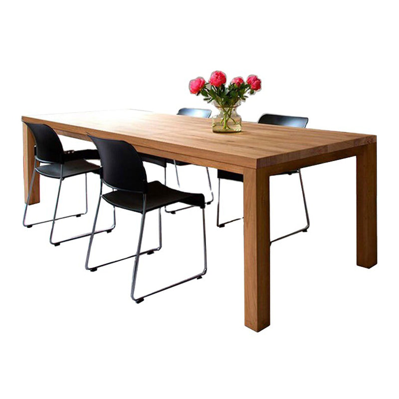 Rectangle 4 Legs Dining Table Medieval Modern Style Wood Table for Kitchen