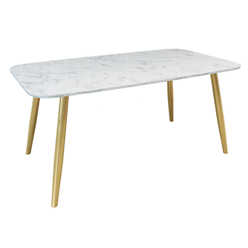 Modern Faux Marble Dining Table Metal Dining Table for Home Use