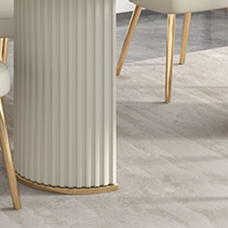 Modern Double Pedestal Dining Table Stone Table for Dining Room Kitchen