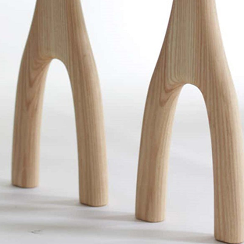 Rectangle 3 Legs Dining Table Medieval Modern Style Pine Wood Table for Kitchen