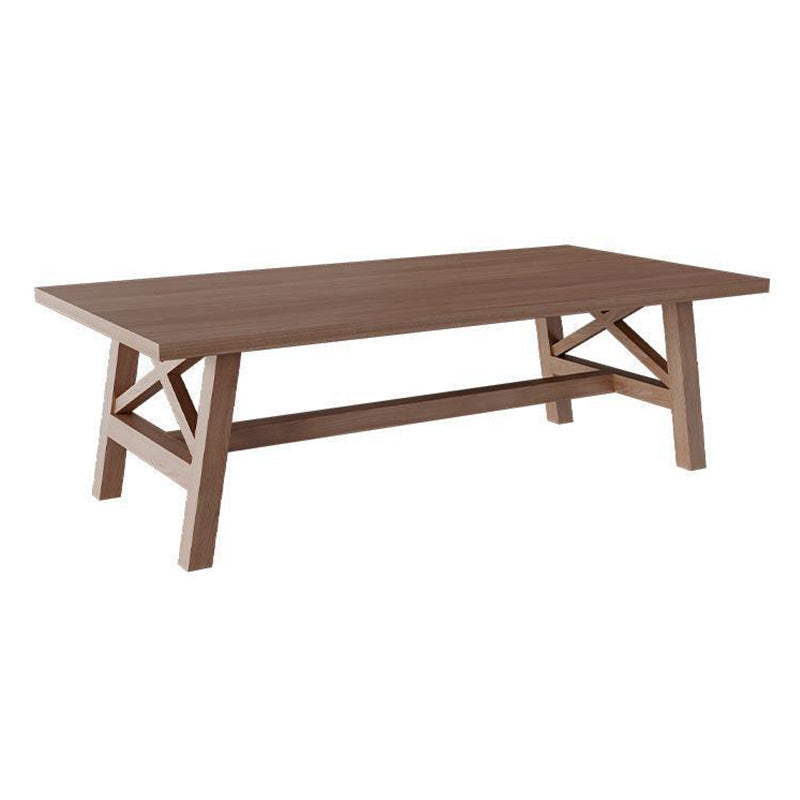 Modern Solid Wood Dining Table Trestle Base Dining Table for Dining Room