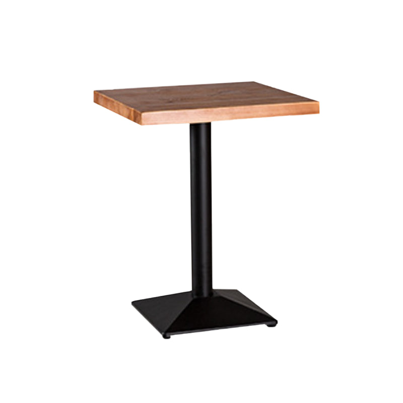 Black Base Dining Table Industrial Wood Table for Dining Room Kitchen