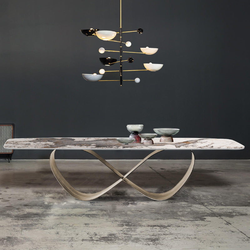 Glam Dining Sintered Stone Table Rectangle Table for Home Use