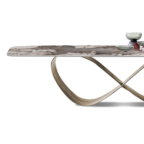 Glam Dining Sintered Stone Table Rectangle Table for Home Use