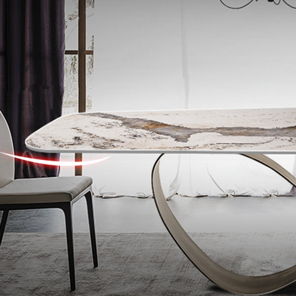 Glam Dining Sintered Stone Table Rectangle Table for Home Use